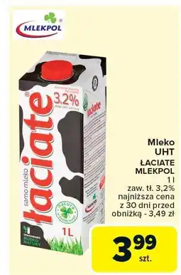 Carrefour Mleko UHT Łaciate Mlekpol oferta