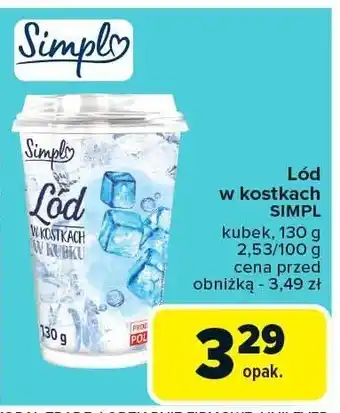 Carrefour Lód w kostkach Simpl oferta