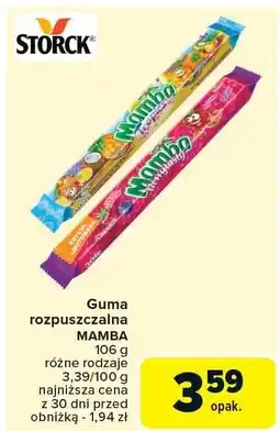 Carrefour Guma rozpuszczalna Mamba Storck oferta