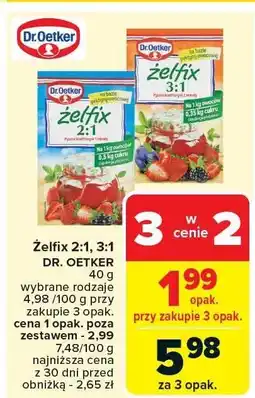 Carrefour Żelfix Dr. Oetker oferta