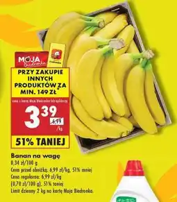 Biedronka Banan na wagę oferta