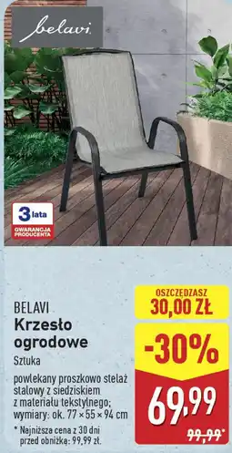 ALDI BELAVI Krzesło ogrodowe oferta