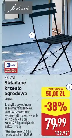 ALDI BELAVI Składane krzesło ogrodowe oferta