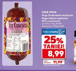 Kaufland Vege Krakowska wędzona, Vege Salami wędzone oferta