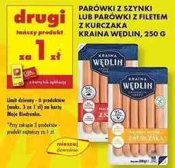 Biedronka Parówki z filetem kurczaka Kraina Wędlin oferta