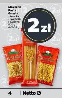 Netto Makaron obiadowy świderki Pasta Gussta oferta