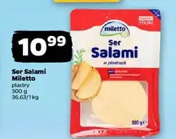 Netto Ser salami plastry Miletto oferta