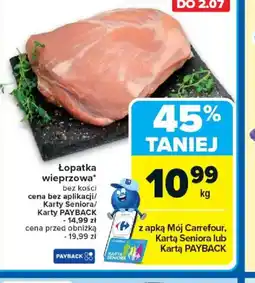 Carrefour Lopatka wieprzowa bez kości oferta