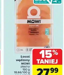 Carrefour Losoś wędzony MOWI oferta