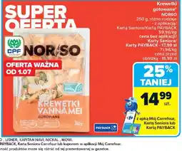 Carrefour Krewetki gotowane Norso oferta
