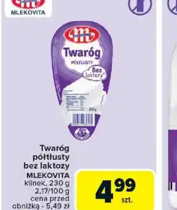 Carrefour Twaróg półtłusty bez laktozy Mlekovita oferta