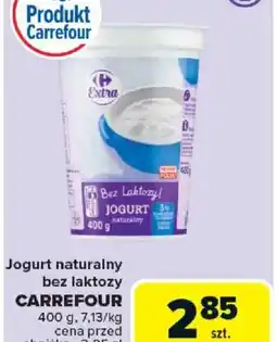 Carrefour Jogurt naturalny bez laktozy Carrefour oferta