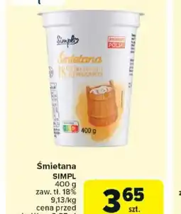 Carrefour Smietana Simpl oferta
