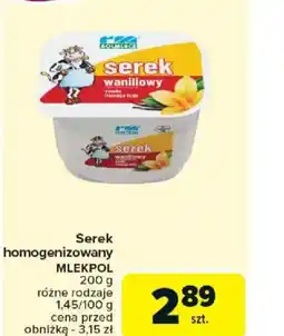Carrefour Serek homogenizowany Mlekpol oferta