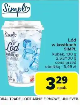 Carrefour Lód w kostkach Simpl oferta