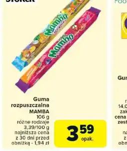 Carrefour Guma rozpuszczalna Mamba oferta