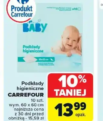 Carrefour Podkłady higieniczne Carrefour Baby oferta
