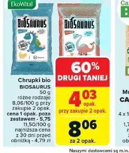 Carrefour Chrupki bio Biosaurus oferta