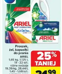 Carrefour Proszek, żel, kapsułki do prania Ariel oferta