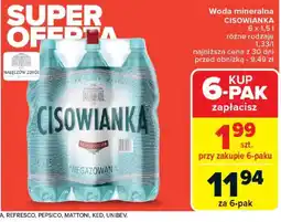 Carrefour Woda mineralna Cisowianka oferta