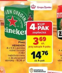 Carrefour Piwo Heineken oferta