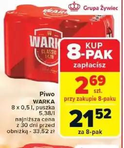 Carrefour Piwo Warka oferta