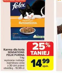 Carrefour Karma dla kota Sensations Felix Purina oferta
