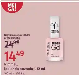 Rossmann Lakier do paznokci Rimmel Super Gel oferta