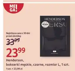 Rossmann Bokserki męskie red line czarne rozm. l Henderson oferta