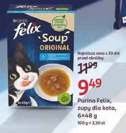 Rossmann Karma dla kota dorsz tuńczyk Purina Felix Soup Original oferta