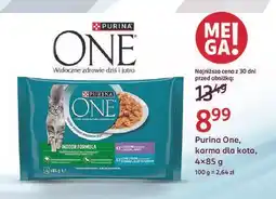 Rossmann Karma dla kota indoor formula cielęcina z marchewką + tuńczyk zieloną fasolką Purina One oferta