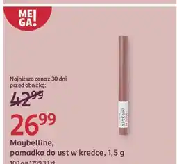 Rossmann Pomadka w kredce nr 25 Maybelline Super Stay Ink Crayon oferta