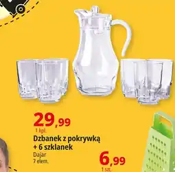 E.Leclerc Komplet do napojów dzbanek 1.3 l + 6 szklanek Dajar oferta