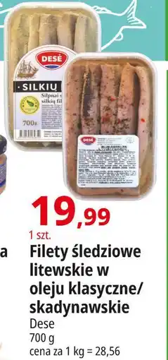 E.Leclerc Filety śledziowe w oleju skandynawskim Dese oferta