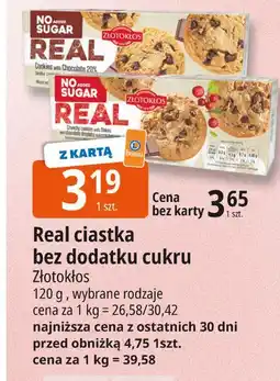 E.Leclerc Ciastka real z kawałkami czekolady Złotokłos oferta