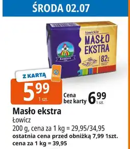 E.Leclerc Masło ekstra 82% Łowicz 1906 Łowickie oferta