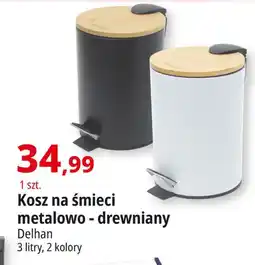 E.Leclerc Kosz na śmieci metalowo-drewniany 3 l Delhan oferta