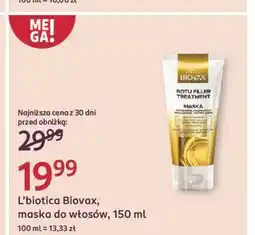 Rossmann Maska do włosów wypełniająco-wygładzająca Biovax Botu Filler Treatment oferta