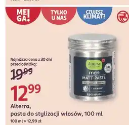 Rossmann Pasta do stylizacji włosów Alterra oferta