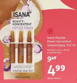 Rossmann Koncentrat upiększający do twarzy peptid power Isana oferta
