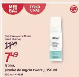 Rossmann Pianka do mycia twarzy delikatne oczyszczanie Isana Pure oferta