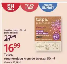 Rossmann Krem do twarzy de-stress na noc Tołpa Pure Trends oferta
