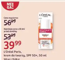 Rossmann Krem do twarzy spf50+ L'oreal Revitalift Clinical oferta