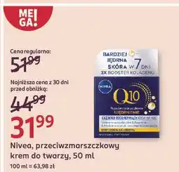 Rossmann Krem do twarzy przeciwzmarszczkowy ujędrniający na noc Nivea Q10 oferta