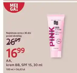 Rossmann Multinawil偶aj膮cy bb krem spf 15 02 medium Aa Aloes Pink oferta