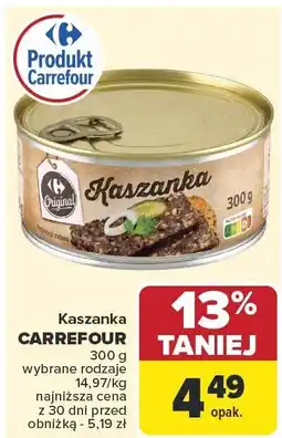 Carrefour Market Kaszanka CARREFOUR oferta
