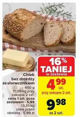 Carrefour Market Chleb bez drożdży ze słonecznikiem Carrefour Market oferta