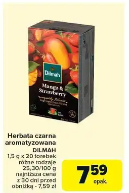 Carrefour Market Herbata czarna aromatyzowana Dilmah oferta