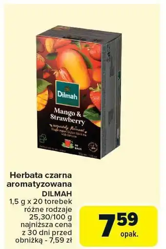 Carrefour Market Herbata czarna aromatyzowana Dilmah oferta