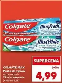 Kaufland Pasta do zębów white crystals Colgate Max White oferta